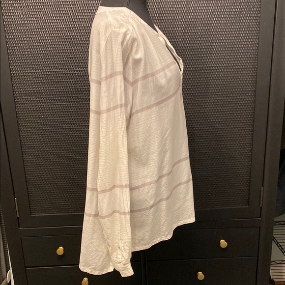 LOFT Cream and Tan Relaxed Long Sleeve Tunic - Picture 3 of 14